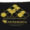 Hainsworth Hainsworth BLACKBALL RULES Pool Table Racking Cloth - Black -Billiards Shop 1 1 19
