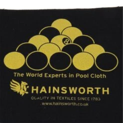Hainsworth Hainsworth BLACKBALL RULES Pool Table Racking Cloth - Black