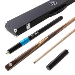 Baize Master Baize Master Balmoral 2 Piece Snooker Pool Cue And Case Set With Baize Master 3 Slot Case, Long Telescopic Extension + Mini Butt - 9.5mm Tip
