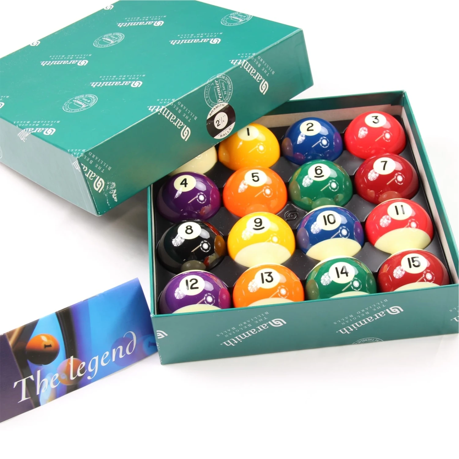 Aramith Aramith Premier 2 1/4 Inch American Pool Spots And Stripes Balls 4 Aramith Aramith Premier 2 1/4 Inch American Pool Spots And Stripes Balls - Image 2