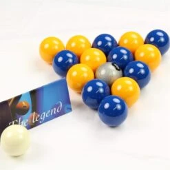Aramith EXCLUSIVE! Aramith Premier SILVER 8 BALL Edition BLUE & YELLOW Pool Balls