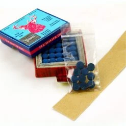 Tweeten 10 X 9mm Tweeten ELK MASTER Leather Snooker Pool Cue Tips - FREE Sandpaper