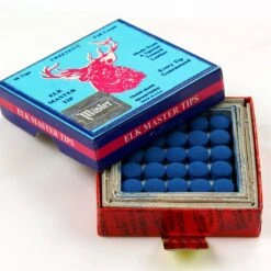 Tweeten 50 X 8.5mm Tweeten ELKMASTER Leather Snooker Pool Cue Tips (full Box)