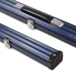 Tomahawk 3/4 Lockable Aluminium Snooker Pool Cue Case With Tough Plastic Ends - Holds 1 3/4 Joint Cue + Extensions