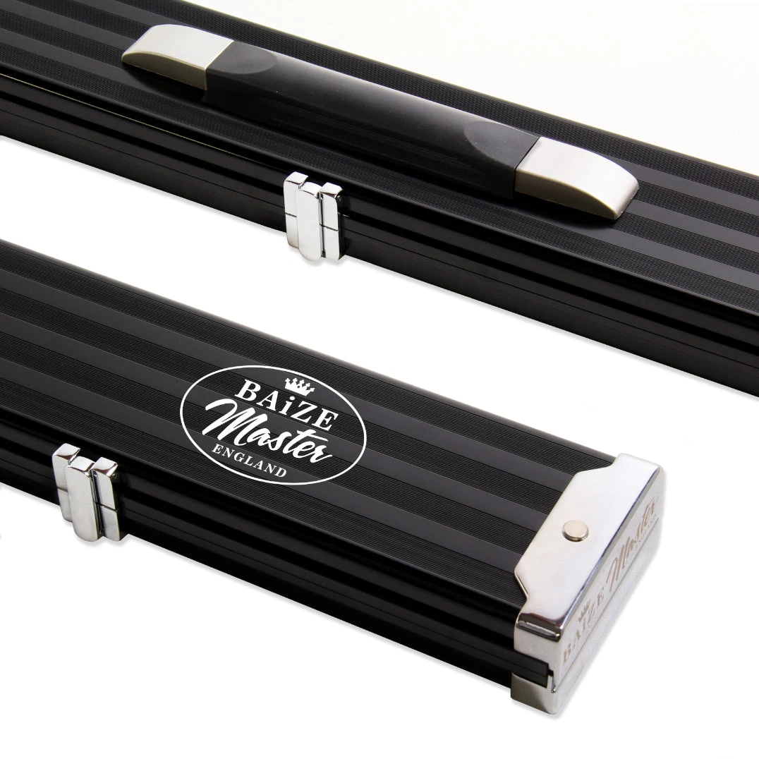 Baize Master Baize Master WIDE BLACK 3/4 PRO LINE Aluminium Metal Ends Snooker Pool Cue Case - Holds 2 Cues 3 Baize Master Baize Master WIDE BLACK 3/4 PRO LINE Aluminium Metal Ends Snooker Pool Cue Case - Holds 2 Cues