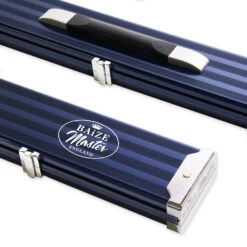 Baize Master Baize Master WIDE BLUE 3/4 PRO LINE Aluminium Metal Ends Snooker Pool Cue Case - Holds 2 Cues