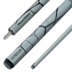 PowerGlide PowerGlide Estrella Fiberglass 57 Inch 2 Piece Centre Joint Low Deflection Snooker Cue 10mm Tip