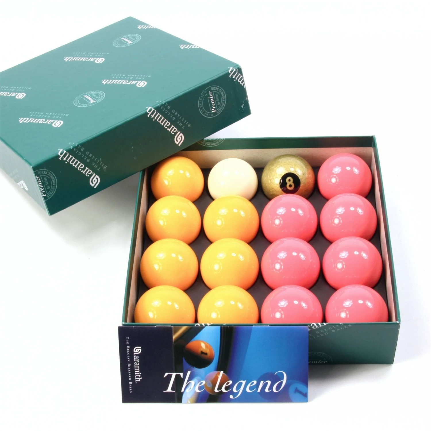 Aramith EXCLUSIVE! Aramith Premier GOLD 8 BALL Edition PINK And YELLOW Pool Balls 3 Aramith EXCLUSIVE! Aramith Premier GOLD 8 BALL Edition PINK And YELLOW Pool Balls