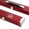 Baize Master Baize Master WIDE RED 3/4 PRO LINE Aluminium Metal Ends Snooker Pool Cue Case - Holds 2 Cues