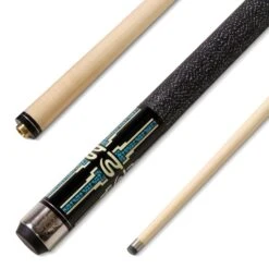 Jonny 8 Ball Jonny 8 Ball 2pc MOSAIC AMERICANO Maple Shaft RISS Pool Snooker Cue - 9.5mm Tip