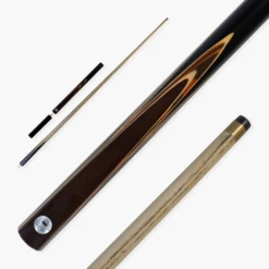 PRO147 Pro147 CLASSIC 3/4 Jointed Snooker Pool Cue With Genuine Multi Spliced Butt 9.5mm Leather Tip And Quick Release + 6" Mini Butt