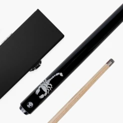 Jonny 8 Ball Jonny 8 Ball SCORPION 57 Inch 2 Piece Ash Snooker Pool Cue 9mm Tip With Hard Case