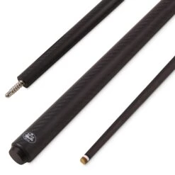 Baize Master Baize Master Limited Edition MATTE BLACK CARBON FIBER 58 Inch 3/4 Low Deflection Snooker Cue With 9.75mm Tip