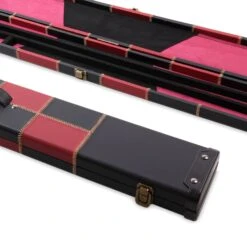 Cue & Case Deluxe 2 Piece 3 SLOT CHEQUERED Snooker Pool Cue Case With Plastic Ends -Billiards Shop 1 9581b812 e43d 4a93 ad61 6b9d96bec75c