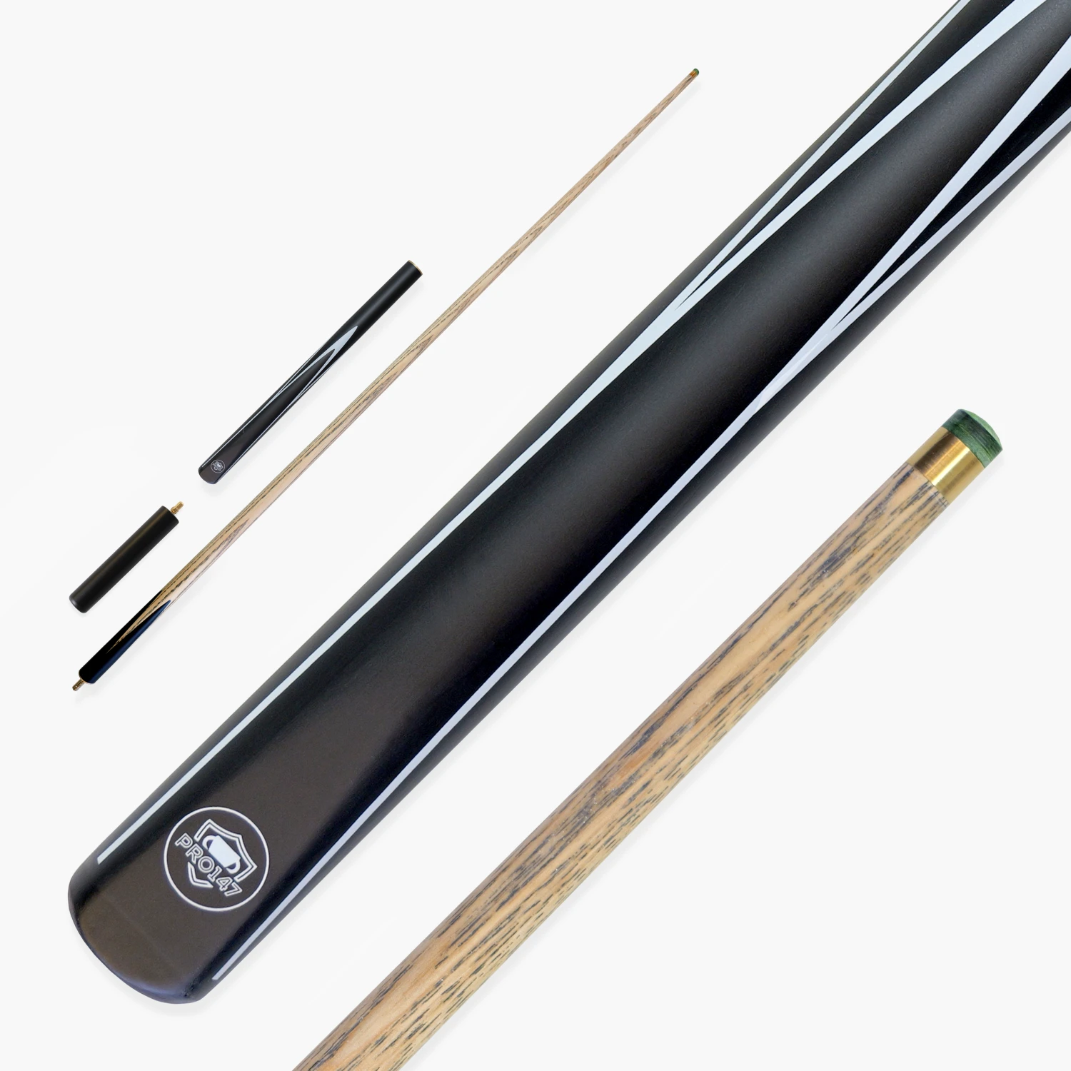 PRO147 PRO147 Black & White STRIKER 57 Inch 3/4 Snooker Pool Cue With 9.5mm Tip - Mini Butt Included 3 PRO147 PRO147 Black & White STRIKER 57 Inch 3/4 Snooker Pool Cue With 9.5mm Tip - Mini Butt Included