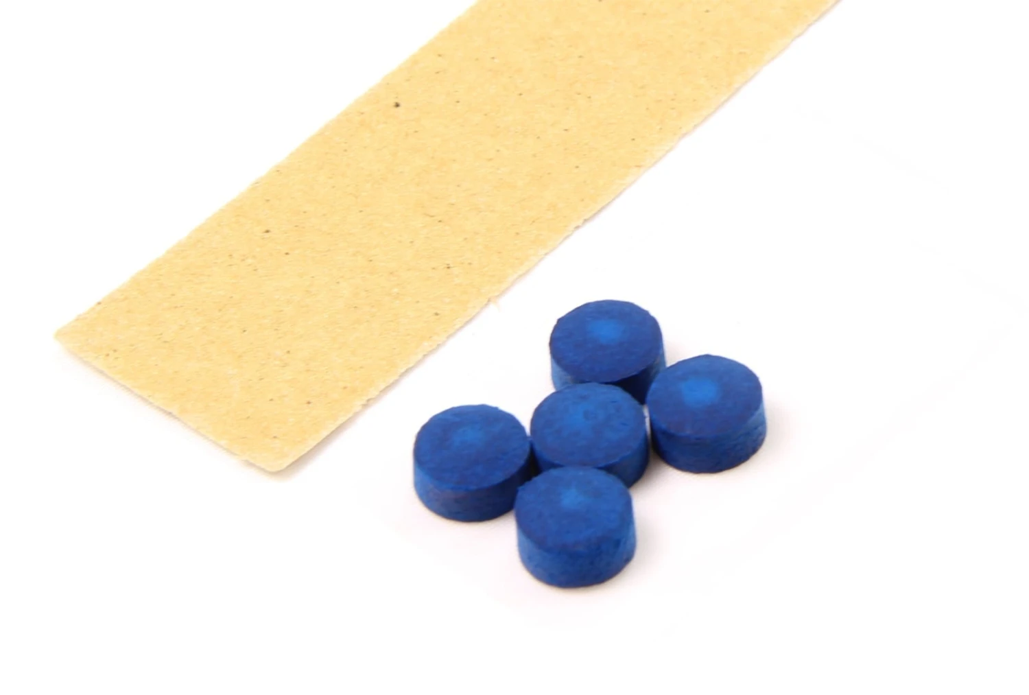 Brunswick 5 X 11mm Leather Blue Diamond Snooker Pool Cue Tips - Free Sandpaper 4 Brunswick 5 X 11mm Leather Blue Diamond Snooker Pool Cue Tips - Free Sandpaper - Image 2
