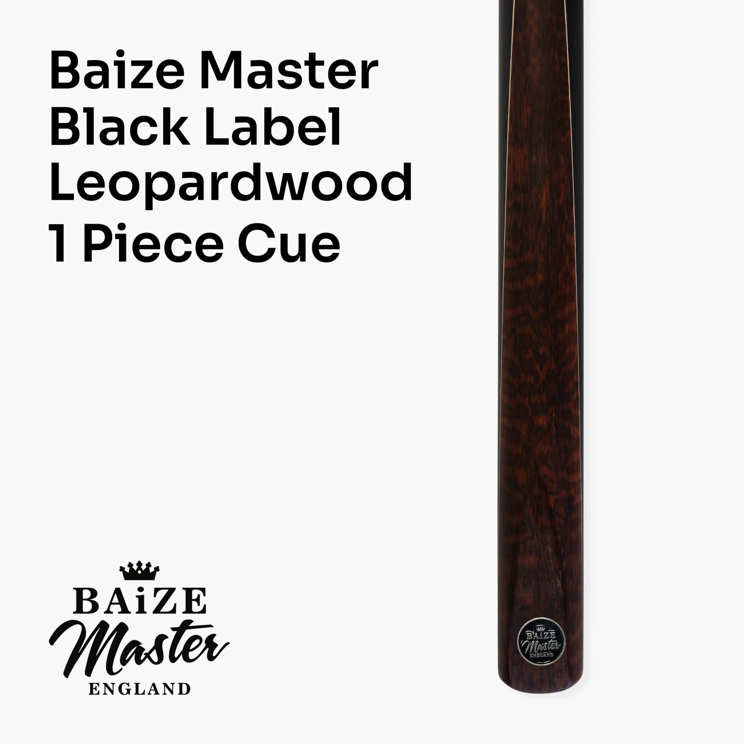 Baize Master Baize Master Black Label 57 Inch One Piece Hand Spliced Premium Ebony Butt English Pool Cue With 8mm Leather Tip 11 Baize Master Baize Master Black Label 57 Inch One Piece Hand Spliced Premium Ebony Butt English Pool Cue With 8mm Leather Tip - Image 9