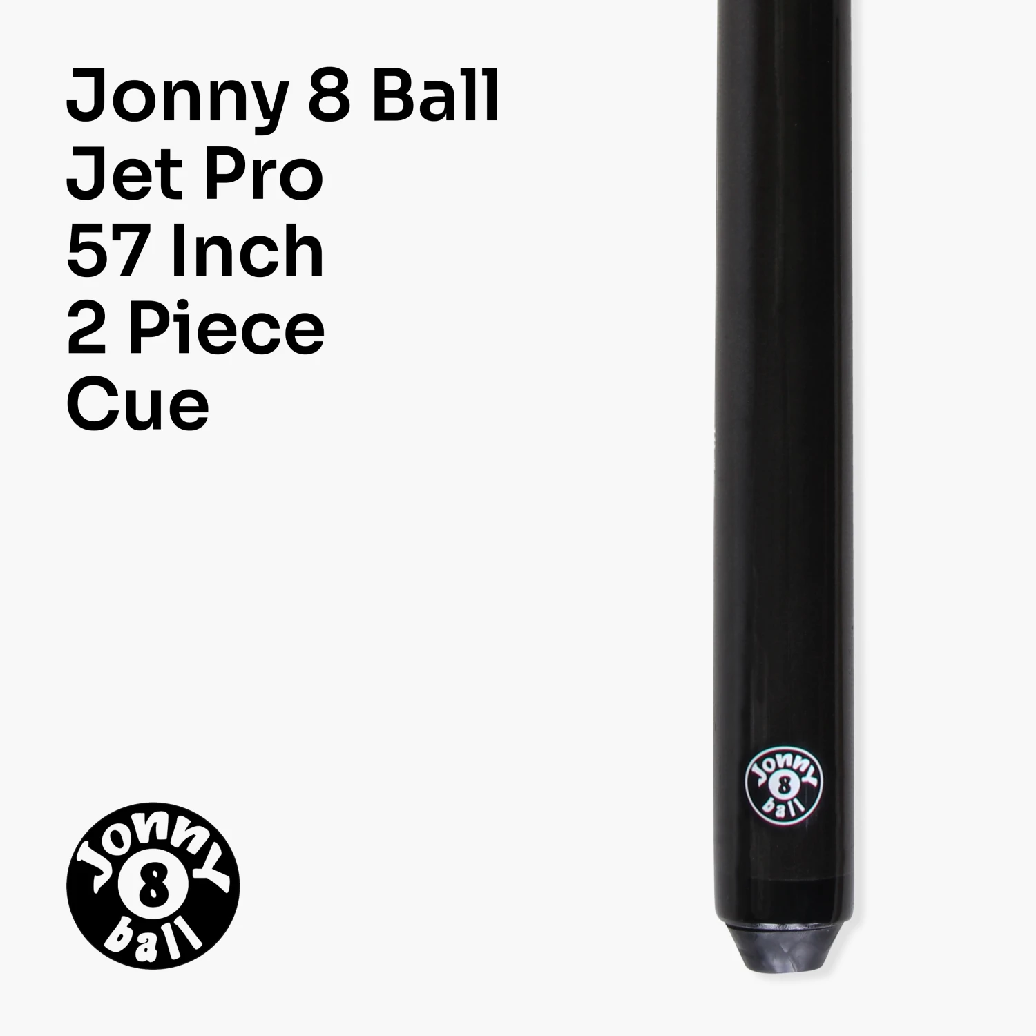 Jonny 8 Ball Jonny 8 Ball 57 Inch BLACK JET-PRO 2pc Ash Pool Cue With 8mm Elk Master Tip 4 Jonny 8 Ball Jonny 8 Ball 57 Inch BLACK JET-PRO 2pc Ash Pool Cue With 8mm Elk Master Tip - Image 2