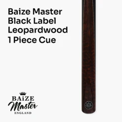 Baize Master BAIZE MASTER Black Label 58 Inch One Piece Hand Spliced Premium Ebony Butt Snooker Cue With 9.75mm Leather Tip -Billiards Shop 2 734b3240 0b89 407d 941d 56954dfc6cec