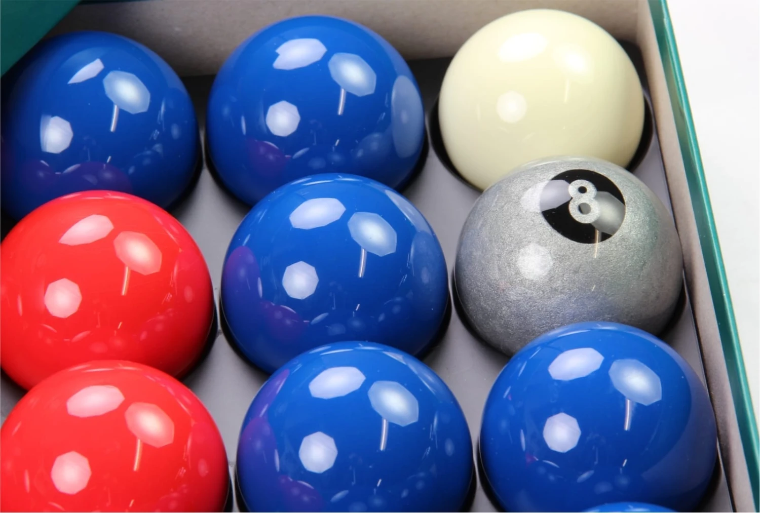 Aramith EXCLUSIVE! Aramith Premier SILVER 8 BALL Edition Red & Blue Pool Balls 4 Aramith EXCLUSIVE! Aramith Premier SILVER 8 BALL Edition Red & Blue Pool Balls - Image 2