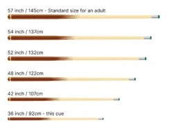 PRO147 PRO147 JUNIOR CHAMPION 36 Inch Traditional 2pc Kids Junior Pool Snooker Cue Matching Ash Grain 10mm Tip With Mini BLACK HARD Case -SE13 -Billiards Shop 36 inch cue comparison a3924d8f 9bac 48df 9eef 469b8c06e161