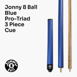Jonny 8 Ball Jonny 8 Ball 48" BLUE PRO-TRIAD 3 Section Pool Cue - 8mm Elk Master Tip -Billiards Shop 3 34ce41ad b44d 4d24 8ccc 3e9c5efcf342 1
