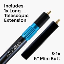 Cue + Case Baize Master Challenger 57" 2-Piece Cue - 9.3mm Tip With Case, Extension & Mini Butt -Billiards Shop 3 67a38bb7 bf47 42c3 98e3 41a2ebf57fa7