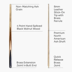 Jonny 8 Ball Jonny 8 Ball Paragon 57 Inch 2 Piece Centre Joint English Pool Cue And Case Set 8mm Pro Leather Tip With Black Hard Case -Billiards Shop 3 a23dda2b debf 4a0b 838f 937ce5e42796