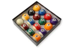 Cue + Case PREMIUM GRADE 2" Inch (50.8mm) Spots And Stripes English Pool Balls + 1 7/8 Inch Cue Ball - Perfect For Home Tables And Coin-operated Tables -Billiards Shop 3 bf24b798 0655 42d6 ab73 c500c04ce475