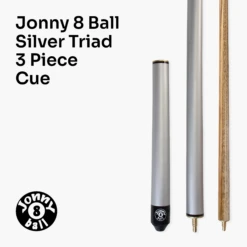 Jonny 8 Ball Jonny 8 Ball 57 Inch SILVER TRIAD 3 Section Ash Pool Snooker Cue & SOFT CASE -Billiards Shop 3 df0f5785 2fa3 411d aeaf 6a3346b525fd