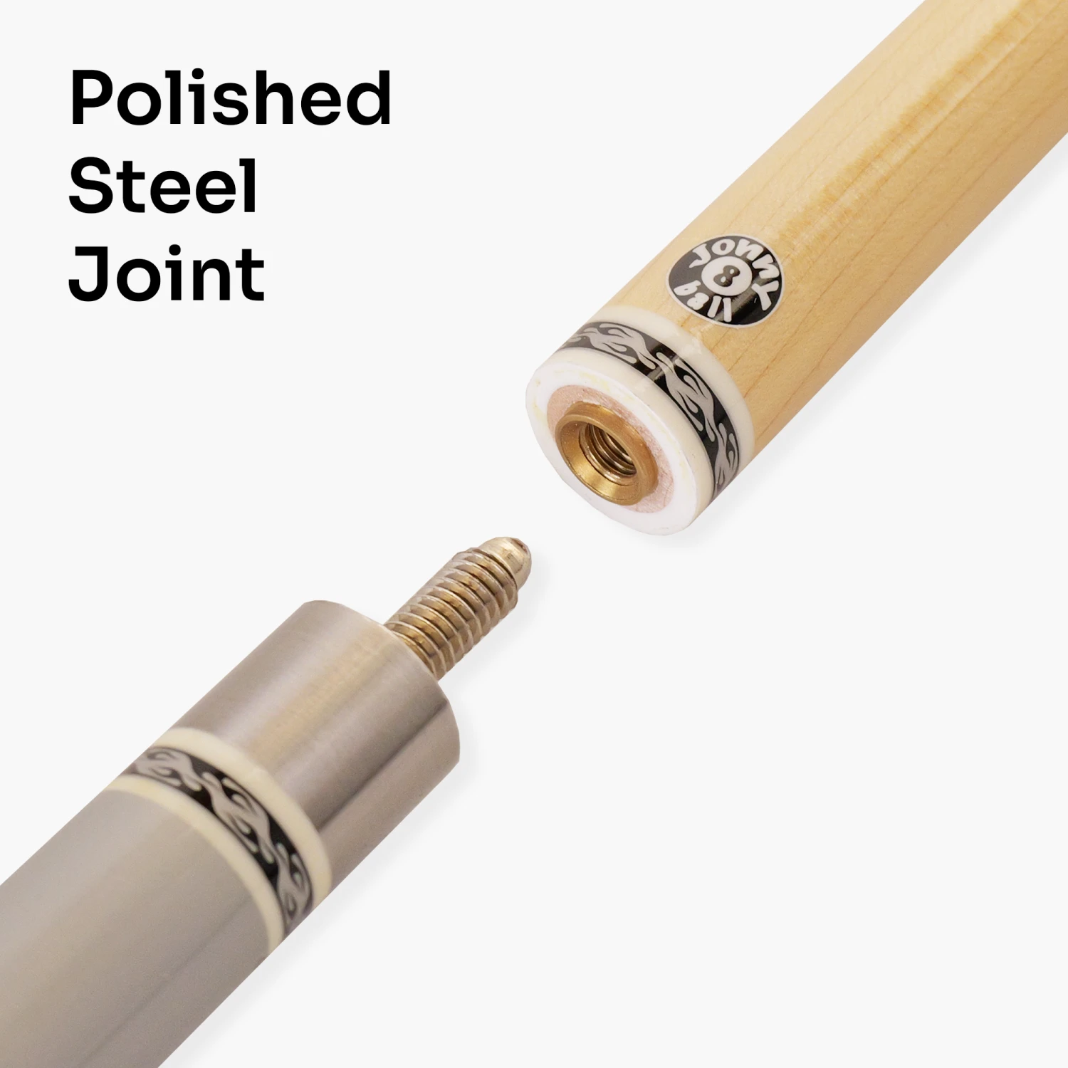 Cue + Case Jonny 8 Ball Flame 58" Maple Pool Snooker Cue With 11mm Tip And Heavy Duty Vinyl Soft Case 22 Cue + Case Jonny 8 Ball Flame 58" Maple Pool Snooker Cue With 11mm Tip And Heavy Duty Vinyl Soft Case - Image 20