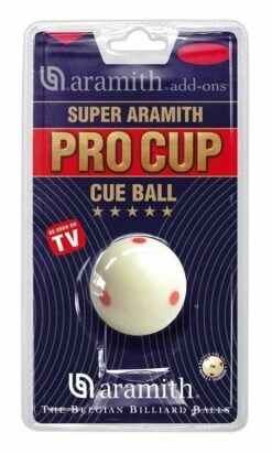 Aramith ARAMITH Pro-Cup Red Spotted AMERICAN Pool Cue Ball 2 1/4 Inch - Blister Pack