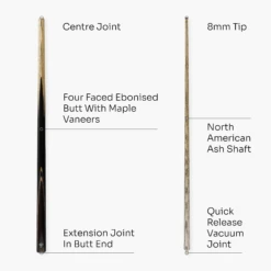 Jonny 8 Ball Jonny 8 Ball VISTA 57 Inch 2 Piece Centre Joint Multi Spliced English Pool Cue With 8mm Tip -Billiards Shop 4 34abea03 d58f 493e a8a5 2c22f8d5031a