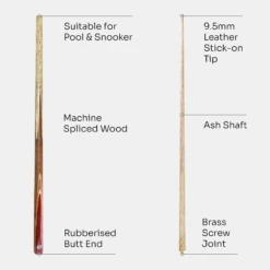 PRO147 PRO147 Falcon 57 Inch 2 Piece Snooker Pool Cue 9.5mm Tip + Hard Case -Billiards Shop 4 3ae8b333 89b7 44c4 8658 2e51cf1d8e7b