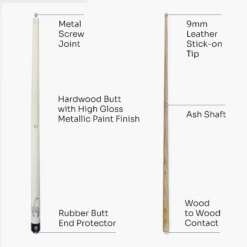 Jonny 8 Ball Jonny 8 Ball SCORPION 57 Inch 2 Piece Ash Snooker Pool Cue 9mm Tip -Billiards Shop 4 630d8db1 f5c2 46eb 9b27 acea1cea8bbd