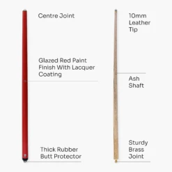 Jonny 8 Ball Jonny 8 Ball RED JET JUNIOR 48 Inch 2pc Ash Pool Snooker Cue - 10mm Tip -Billiards Shop 4 751a19d8 5424 4eb8 b89d 03d657b33181
