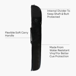 Cue & Case Economy Plain Black Vinyl Junior Soft Cue Case For 48 Inch Kids 2 Piece Snooker Or Pool Cue -Billiards Shop 4 8ccb3fa2 c19c 4a2e a185 2c4f3987ccac