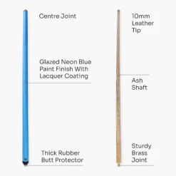 Jonny 8 Ball Jonny 8 Ball 36 Inch NEON BLUE JET JUNIOR 2pc Ash Pool Snooker Cue - 10mm Tip -Billiards Shop 4 a0d58356 6afc 4445 9d08 3e23ac797b47