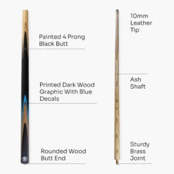 Jonny 8 Ball Jonny 8 Ball VANQUISH 42 Inch 2 Piece Centre Joint Junior Kids Snooker Pool Cue 10mm Tip -Billiards Shop 4 d5aa871c 8df5 4a79 928e 2062d4410ce0