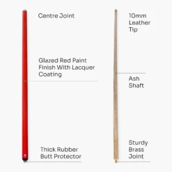 Jonny 8 Ball Jonny 8 Ball 42Inch RUBY RED JET JUNIOR 2pc ASH Snooker Pool Cue 9mm Elk Master -Billiards Shop 4 d8775460 1bfb 4722 a4ac 8fb3b58ca09a
