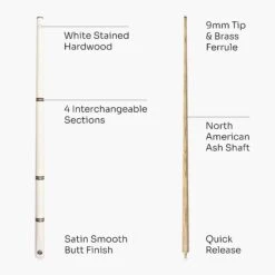 Jonny 8 Ball Jonny 8 Ball COMBI Length Adjustable 5 Piece Ash Snooker Pool Cue – 9mm Tip -Billiards Shop 5 9472cf85 025c 489a b495 fa56fc09d96a