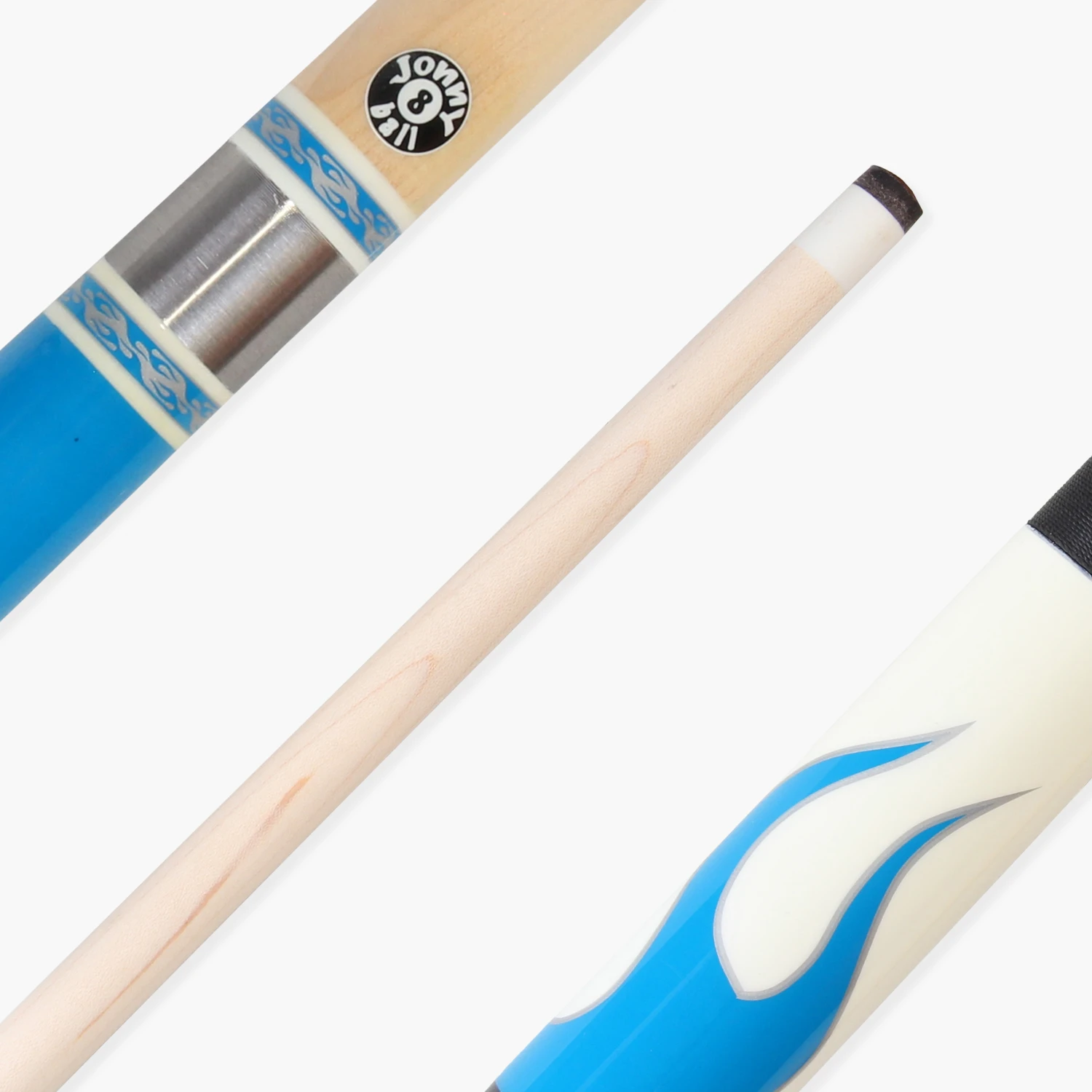 Cue + Case Jonny 8 Ball Flame 58" Maple Pool Snooker Cue With 11mm Tip And Heavy Duty Vinyl Soft Case 13 Cue + Case Jonny 8 Ball Flame 58" Maple Pool Snooker Cue With 11mm Tip And Heavy Duty Vinyl Soft Case - Image 11