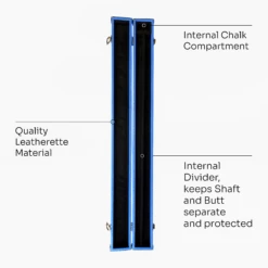 Cue & Case ROYAL BLUE Luxury Snooker Pool Cue Case For 2 Piece Centre Joint Cue -Billiards Shop 6 68813efb 1549 40aa a7de 2dd742a0d25d