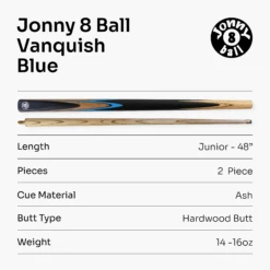 Jonny 8 Ball Jonny 8 Ball VANQUISH 48 Inch 2 Piece Junior Kids Snooker Pool Cue 10mm Tip -Billiards Shop 7 361c6d4d 013f 4d90 a57e e256db3cf909