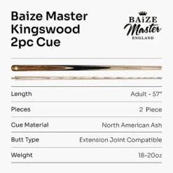 Baize Master Baize Master Kingswood PREMIUM 57 Inch 2 Piece Centre Joint Matching Ash Hand Spliced Snooker Pool Cue With Mini Butt 9.5mm Tip 15 Baize Master Baize Master Kingswood PREMIUM 57 Inch 2 Piece Centre Joint Matching Ash Hand Spliced Snooker Pool Cue With Mini Butt 9.5mm Tip -Billiards Shop 7 39b3d1de 36dc 443f 9150 4fbe50e1183f