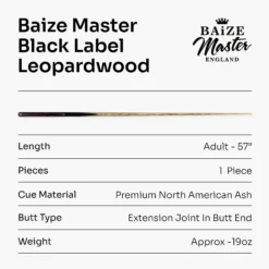 Baize Master Baize Master Black Label 57 Inch One Piece Hand Spliced Premium Ebony Butt English Pool Cue With 8mm Leather Tip 35 Baize Master Baize Master Black Label 57 Inch One Piece Hand Spliced Premium Ebony Butt English Pool Cue With 8mm Leather Tip -Billiards Shop 7 6df18410 4e8b 4761 bbed d1e0c8d6245e