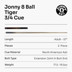 Jonny 8 Ball Jonny 8 Ball CLASSIC 3/4 Jointed English Pool Cue With 8.5mm Leather Tip -Billiards Shop 7 96c05176 bf6b 49fd ba79 fbb518f9570b