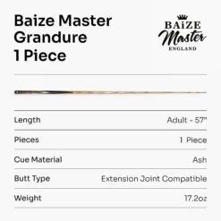 Baize Master Baize Master Limited Edition Grandure #004 One Piece Hand Spliced Ultra-Premium English Pool Cue With Titanium Ferrule And Hand-Fitted Asia Cues Pro 8mm Tip – Handmade In Thailand By Asia Cues -Billiards Shop 7 b11c5679 1e06 479b 9835 b7da664dffec