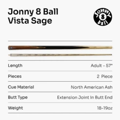 Jonny 8 Ball Jonny 8 Ball VISTA 57 Inch 2 Piece Centre Joint Multi Spliced English Pool Cue With 8mm Tip -Billiards Shop 7 b27f4948 0cd5 42a8 b369 6efd6fd7e514