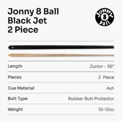 Jonny 8 Ball Jonny 8 Ball 36 Inch JET Junior Ash Kids Snooker Pool Cue & MATCHING Hard Case -Billiards Shop 7 f2558e28 4dde 45be abdd 33dd6c3e751b